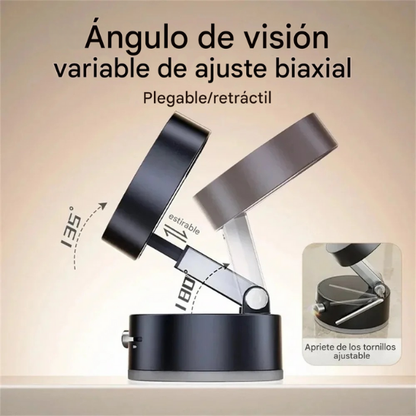 Soporte para Celular con Ventosa de Vacío + Cabeza Magnética N52 | Giro 360°, Plegable | Parabrisas, Espejo y Cocina