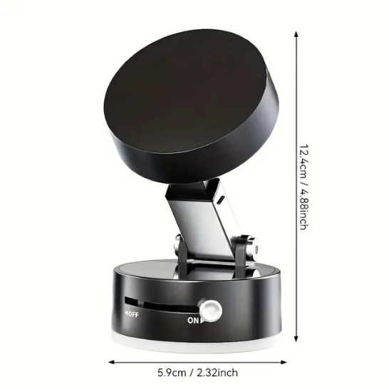 Soporte para Celular con Ventosa de Vacío + Cabeza Magnética N52 | Giro 360°, Plegable | Parabrisas, Espejo y Cocina