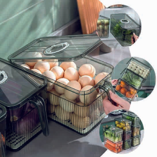 2X1 Cajas Organizadoras Multiusos para Refrigerador | Fresh Seal™