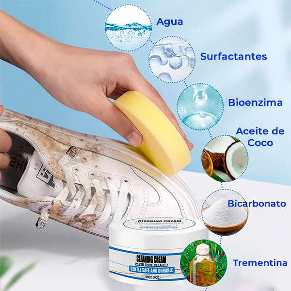 Crema limpiadora y blanqueadora de zapatillas - White Shoes™