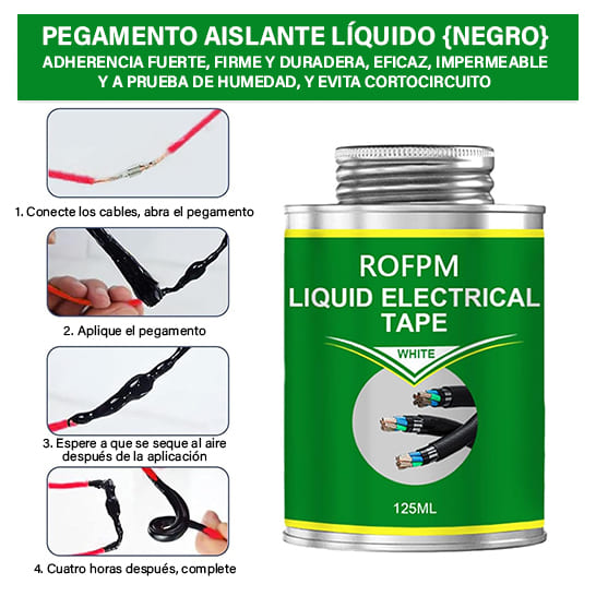 Cinta Eléctrica Líquida PRO 4.2 oz – Aísla, sella y protege en segundos ⚡🔌