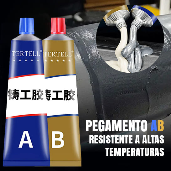 Pegamento AB metálico: une, sella y resiste hasta 200 °C 🌡️