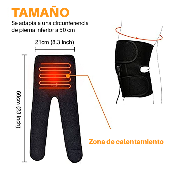Rodillera térmica portátil | alivio inmediato, movilidad recuperada y calor terapéutico