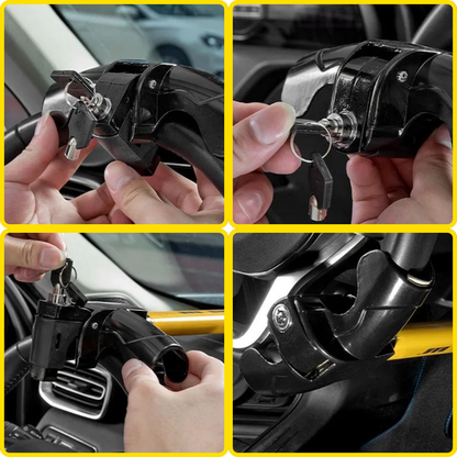 Bloqueo de Seguridad para Auto con Barra Tipo T | Antirrobo de Impacto Rápido y Potente